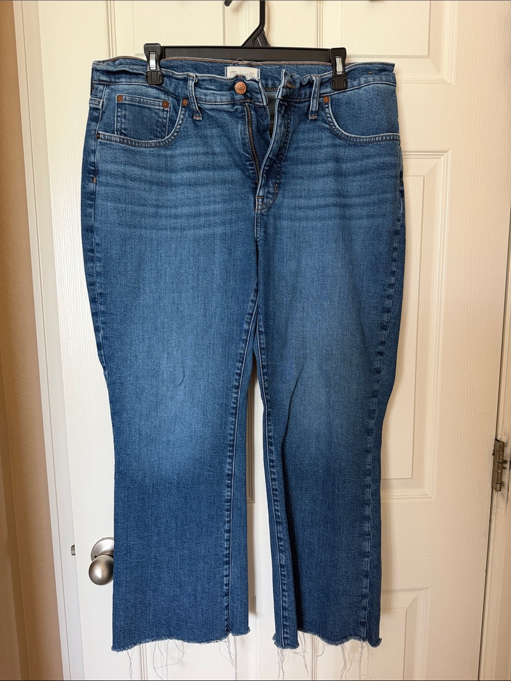 Madewell Cropped Blue Denim Jeans - High-Rise Anklet